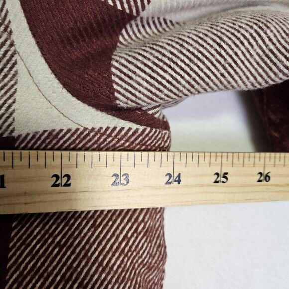 H&M Oversized Quilted Flannel Jacket Mens L Plaid Streetwear Shacket Winter Cozy - Picture 9 of 10